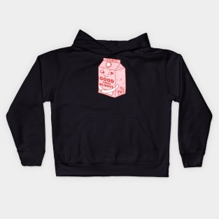 Kawaii Strawberry Milk Good Vibes Kids Hoodie